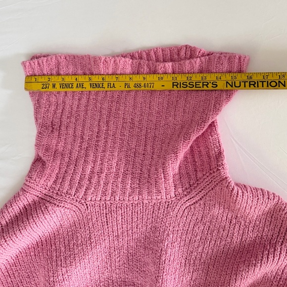 Pilcro for Anthropologie Bubble Gum Knit Cowl Neck Oversized Sweater Large - Picture 6 of 14